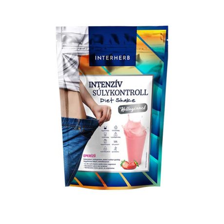 INTERHERB INTENZÍV SÚLYKONTROLL eperízű diet shake kollagénnel 528 g