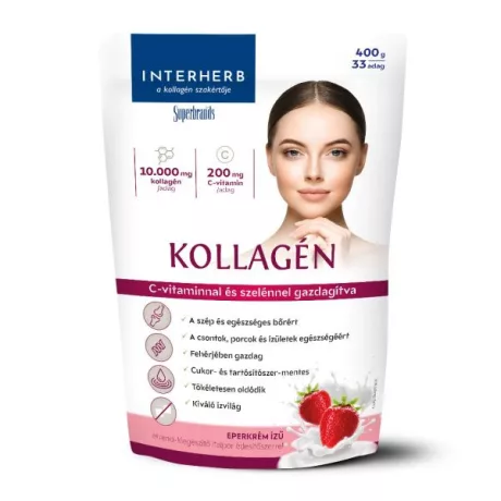 INTERHERB KOLLAGÉN italpor eperkrém ízű 400 g