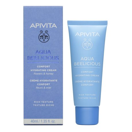 APIVITA AQUA BEELICIOUS hidratáló gél-krém rich normál/száraz bőrre 40 ml