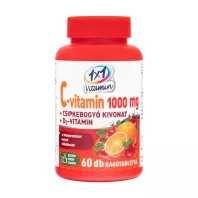   1X1 VITAMIN C-VITAMIN 1000 mg + D3 vitamin 500 NE csipkebogyó kivonattal rágótabletta 60 db
