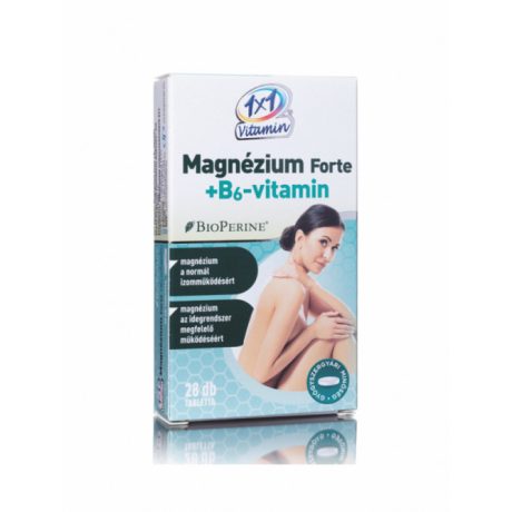1x1 VITADAY MAGNÉZIUM FORTE + B6-VITAMIN filmtabletta BioPerine-nel 28 db