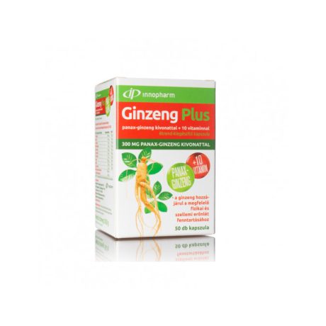 INNOPHARM GINZENG PLUS kapszula panax-ginzeng kivonattal + 10 vitaminnal 50 db