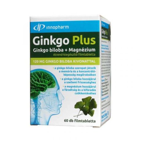 INNOPHARM GINKGO PLUS Ginkgo biloba + MAGNÉZIUM filmtabletta 60 db