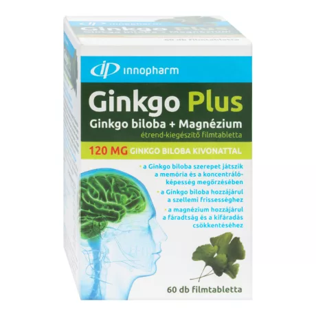 INNOPHARM GINKGO PLUS Ginkgo biloba + MAGNÉZIUM filmtabletta 60 db