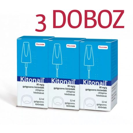 KITONAIL 80 mg/g gyógyszeres körömlakk 3,3 ml 3db VIRTUÁLIS
