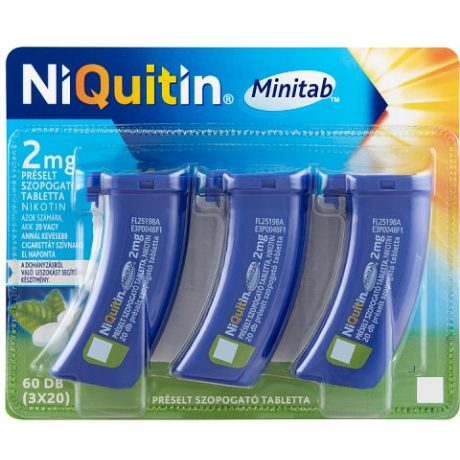 NIQUITIN MINITAB 2 mg préselt szopogató tabletta 3x20 db