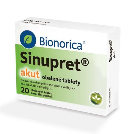SINUPRET AKUT 160 mg bevont tabletta 20 db