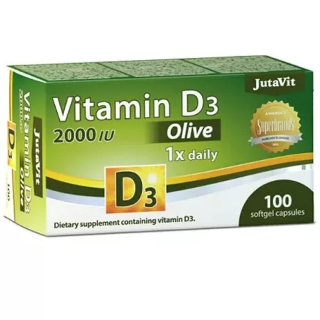 JUTAVIT D3-VITAMIN 2000 NE Oliva lágykapszula 100 db