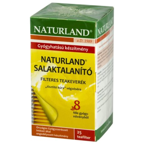NATURLAND SALAKTALANÍTÓ FILTERES tea 25 db