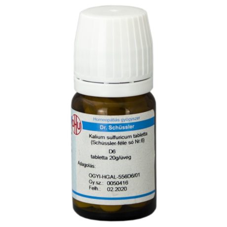 DR. SCHÜSSLER 6. KALIUM SULFURICUM D6 tabletta 80 db