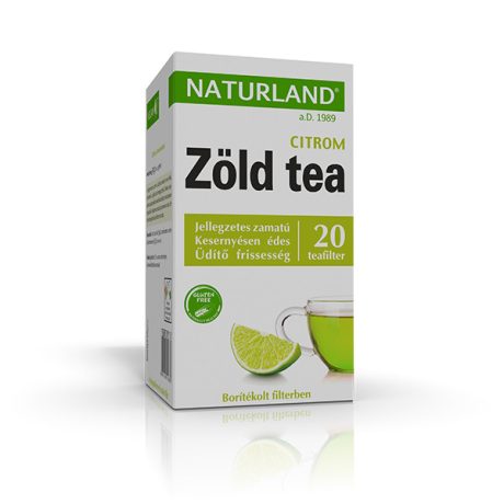 NATURLAND ZÖLD TEA natúr filteres tea 20 db