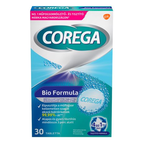 COREGA TABS BIO FORMULA műfogsortisztító tabletta 30 db