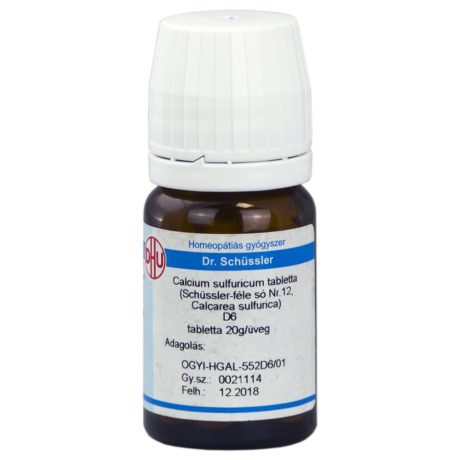 DR. SCHÜSSLER 12. CALCIUM SULFURICUM D6 tabletta 80 db