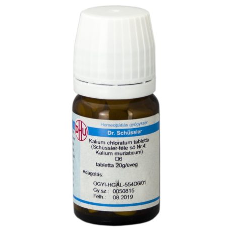 DR. SCHÜSSLER 4. KALIUM CHLORATUM D6 tabletta 80 db