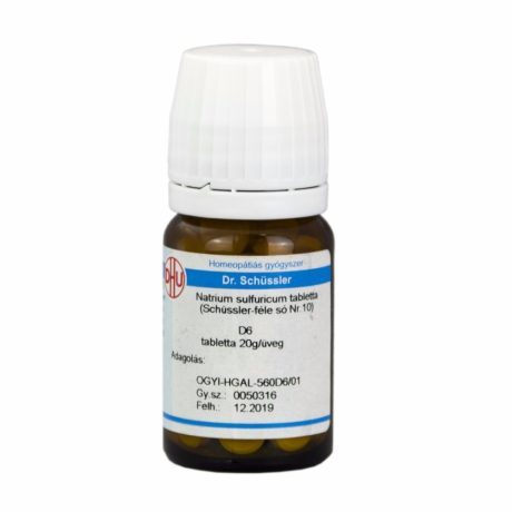 DR. SCHÜSSLER 10. NATRIUM SULFURICUM D6 tabletta 80 db