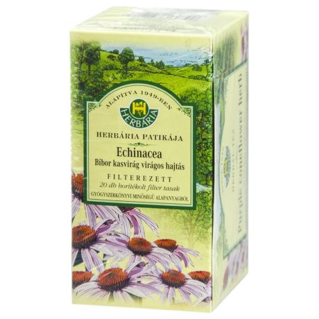 HERBÁRIA ECHINACEA bíbor kasvirág virágos hajtás tea filteres 20 db