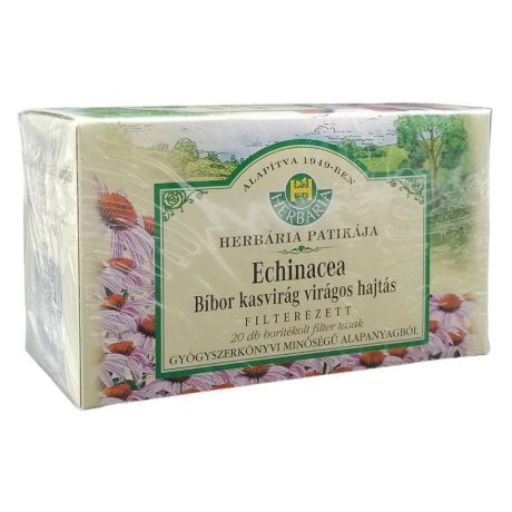 HERBÁRIA ECHINACEA bíbor kasvirág virágos hajtás tea filteres 20 db