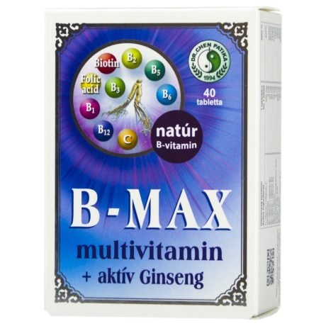 DR. CHEN B-MAX MULTIVITAMIN AKTÍV GINSENG tabletta 40 db