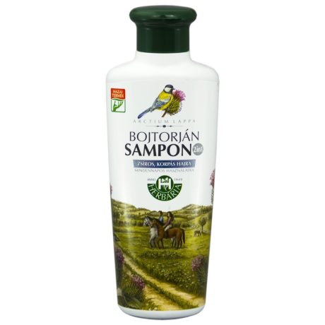 HERBÁRIA BOJTORJÁN sampon 2in1 zsíros, korpás hajra 250 ML