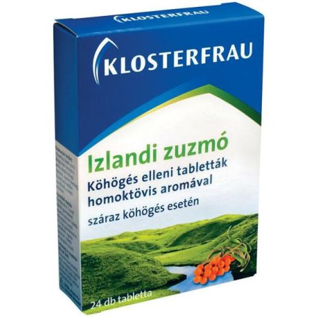 Klosterfrau IZLANDI ZUZMÓ köhögés elleni szopogató tabletta 24 db