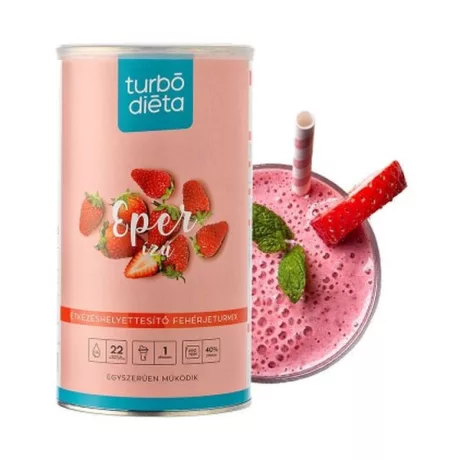 IDEAL BODY diétás étkezéshelyettesítő fehérjeturmix eper ízű 525 g