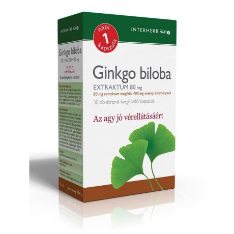 Interherb ginkgo biloba extraktum – 30 db kapszula