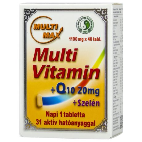 DR. CHEN MULTI MAX MULTIVITAMIN + Q10 20 mg + SZELÉN tabletta 40 DB