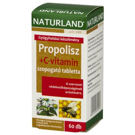 NATURLAND PROPOLISZ + C-VITAMIN tabletta 60 db