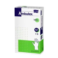   AMBULEX LATEX VIZSGÁLÓKESZTYŰ L-méret púderes (fehér) 1 db