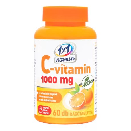 1X1 VITADAY C-VITAMIN 1000 mg narancsos rágótabletta 60 db