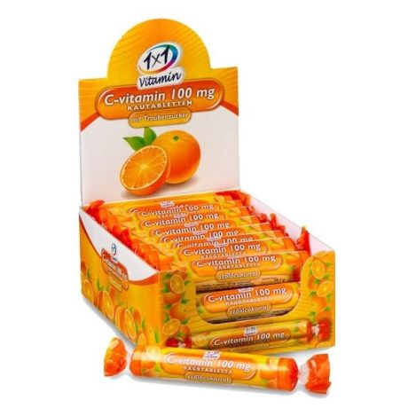 1X1 VITADAY C-VITAMIN 100 mg narancsízű rágótabletta 17 db