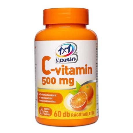 1X1 VITADAY C-VITAMIN 500 mg narancsízű rágótabletta 60 db