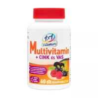   1X1 VITAMIN MULTIVITAMIN CINK + VAS erdei gyümölcs ízű rágótabletta 60 db