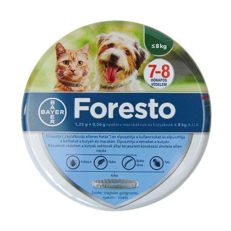 Foresto kutya, macska nyakörv 8 kg alatt