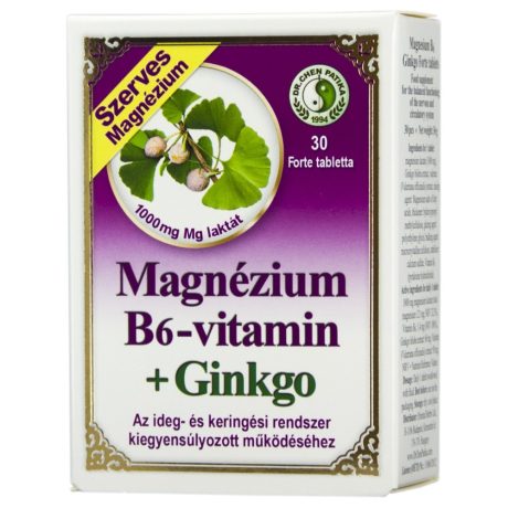 DR. CHEN MAGNÉZIUM + B6 GINKGO FORTE tabletta 30 db