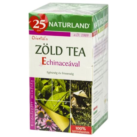 NATURLAND ZÖLD TEA ECHINACEÁVAL filteres tea 20 db
