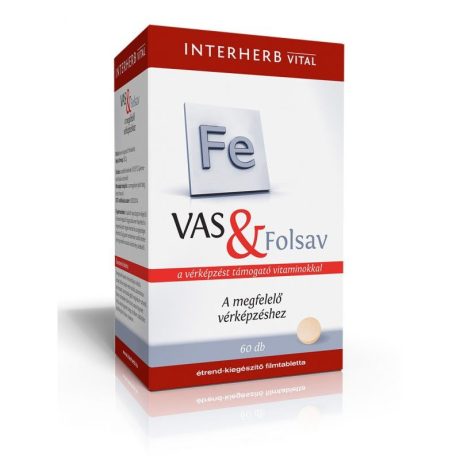 Interherb Vital vas és folsav tabletta – 60 db