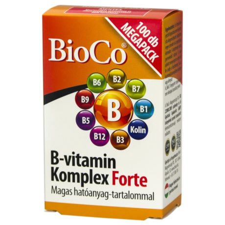 BIOCO B-VITAMIN KOMPLEX FORTE tabletta 100 DB