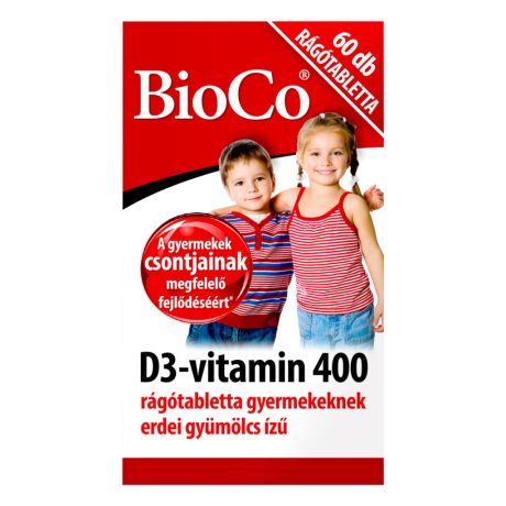 BIOCO D3-VITAMIN 400 GYERMEK rágótabletta 60 db