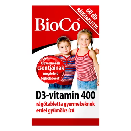 BIOCO D3-VITAMIN 400 GYERMEK rágótabletta 60 db