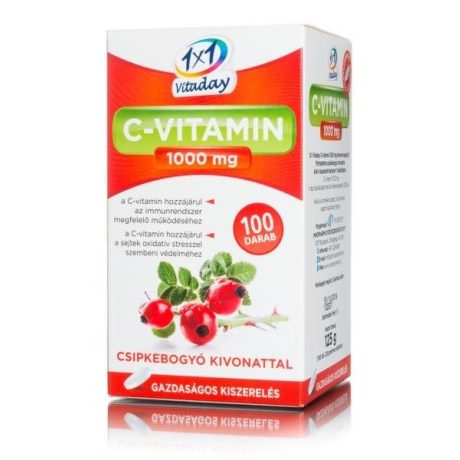 1X1 VITADAY C-VITAMIN 1000 mg + csipkebogyó filmtabletta 100 db