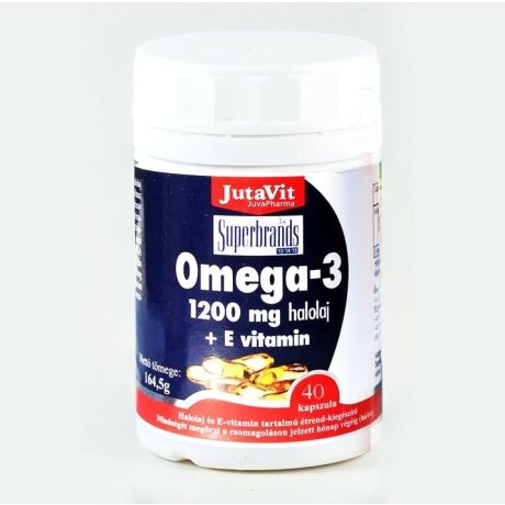 JUTAVIT OMEGA-3 halolaj 1200 mg + E-vitamin kapszula 40 DB