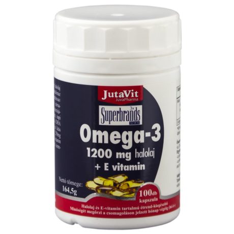JUTAVIT OMEGA-3 HALOLAJ 1200 mg + E-VITAMIN kapszula 100 db