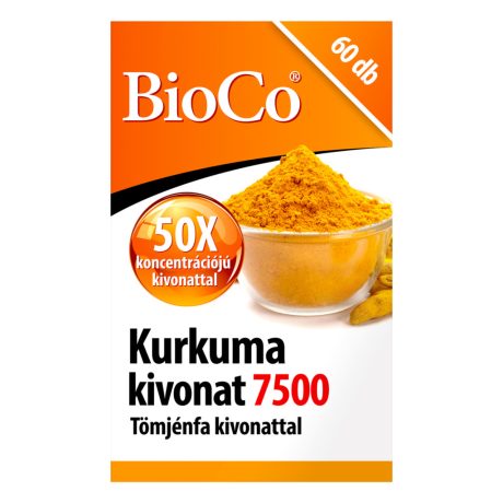 BIOCO KURKUMA KIVONAT 7500 TÖMJÉNFA KIVONATTAL kapszula 60 db