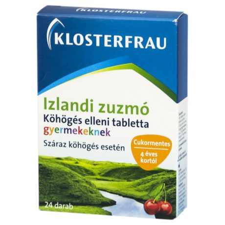 Klosterfrau IZLANDI ZUZMÓ szopogatótabletta gyerekeknek 24 db