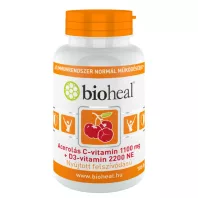 BIOHEAL ACEROLÁS C-VITAMIN 1100 mg + D3-VITAMIN 105 db