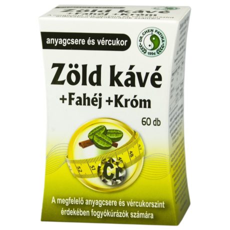 DR.CHEN ZÖLD KÁVÉ + FAHÉJ + KRÓM kapszula 60 DB