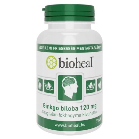 BIOHEAL GINKGO BILOBA 120 mg kapszula fokhagyma kivonattal 70 db