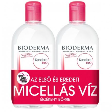 BIODERMA MICELLAFESZTIVÁL 2x500 ml SENSIBIO H2O micellás arclemosó érzékeny és intoleráns bőre 1000 ML