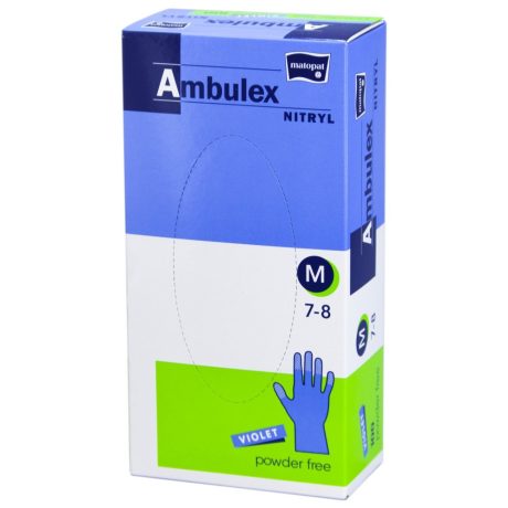 AMBULEX NITRYL VIZSGÁLÓKESZTYŰ M-méret (lila) 1 db